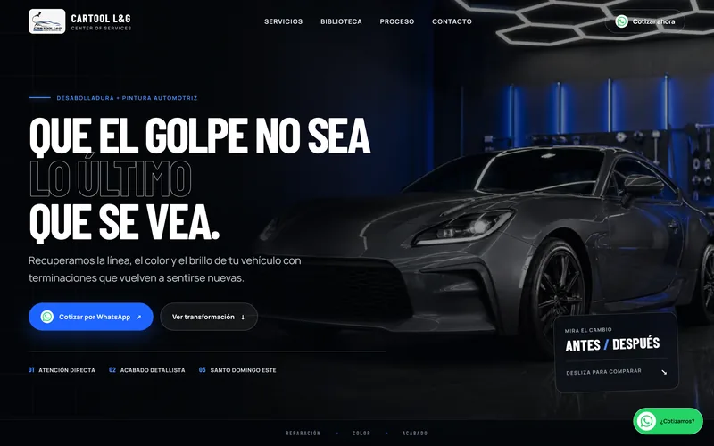 cartoollg.com home page: auto body repair and paint in Santo Domingo Este